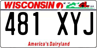 WI license plate 481XYJ