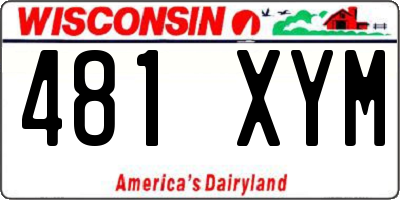 WI license plate 481XYM