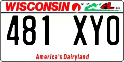 WI license plate 481XYO
