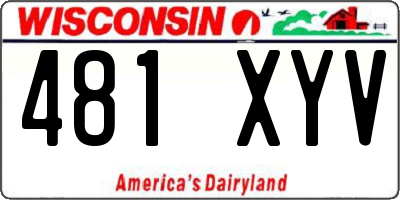 WI license plate 481XYV