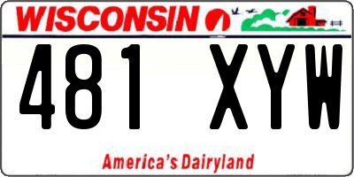 WI license plate 481XYW