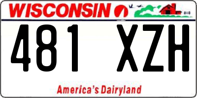 WI license plate 481XZH