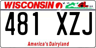 WI license plate 481XZJ