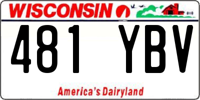 WI license plate 481YBV