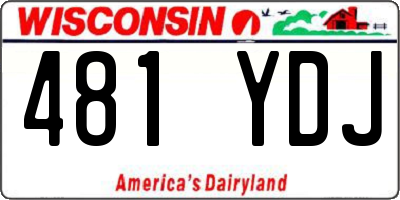 WI license plate 481YDJ