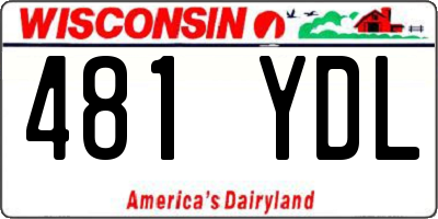 WI license plate 481YDL