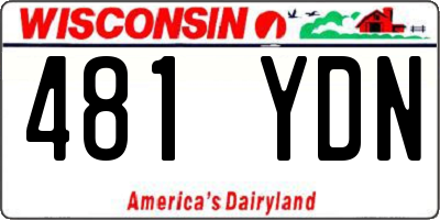 WI license plate 481YDN