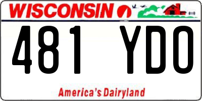 WI license plate 481YDO
