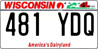 WI license plate 481YDQ