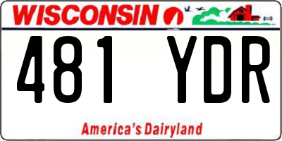WI license plate 481YDR
