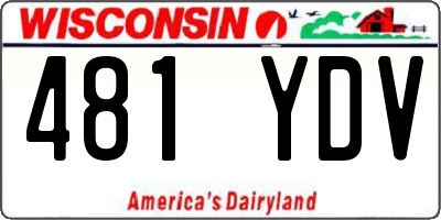 WI license plate 481YDV