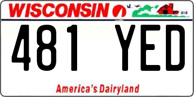 WI license plate 481YED