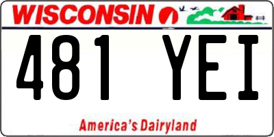 WI license plate 481YEI