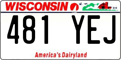 WI license plate 481YEJ