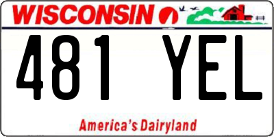 WI license plate 481YEL