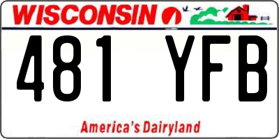WI license plate 481YFB