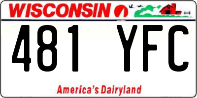 WI license plate 481YFC