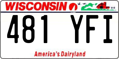 WI license plate 481YFI