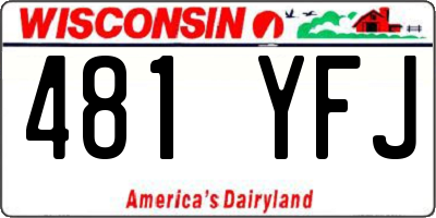 WI license plate 481YFJ