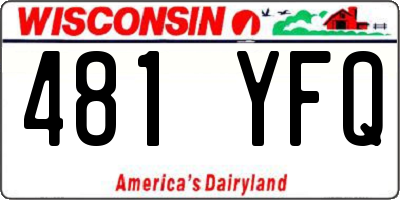 WI license plate 481YFQ