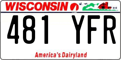 WI license plate 481YFR