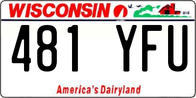 WI license plate 481YFU