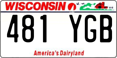 WI license plate 481YGB