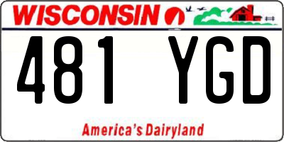 WI license plate 481YGD