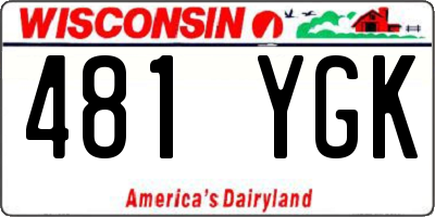 WI license plate 481YGK