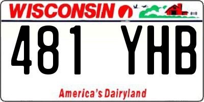 WI license plate 481YHB