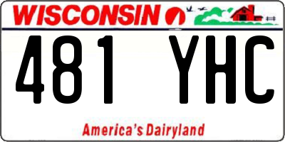 WI license plate 481YHC