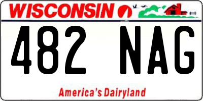 WI license plate 482NAG