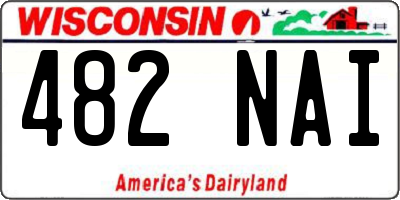 WI license plate 482NAI