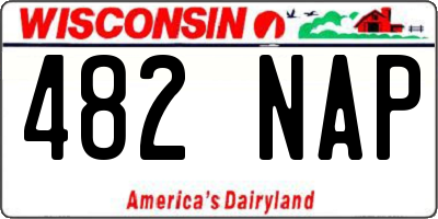 WI license plate 482NAP