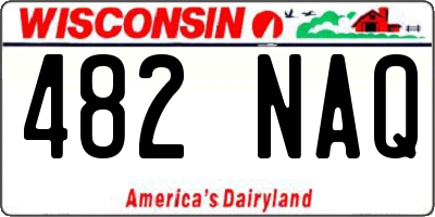 WI license plate 482NAQ