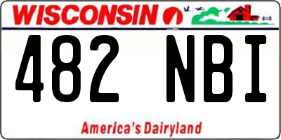 WI license plate 482NBI