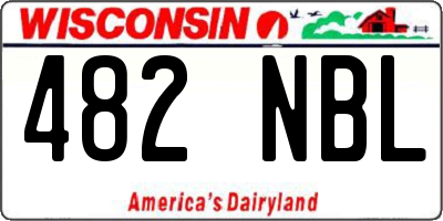 WI license plate 482NBL
