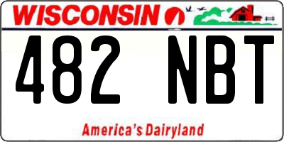 WI license plate 482NBT