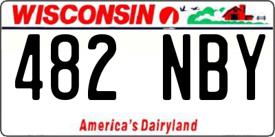 WI license plate 482NBY