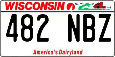 WI license plate 482NBZ