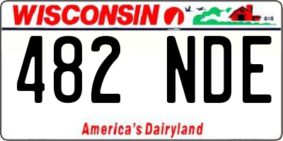 WI license plate 482NDE