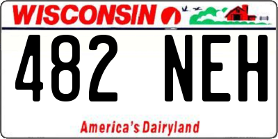 WI license plate 482NEH