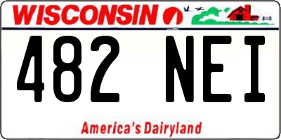 WI license plate 482NEI