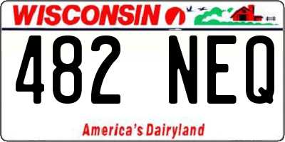 WI license plate 482NEQ