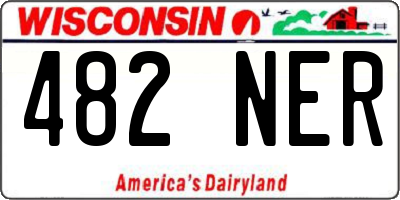 WI license plate 482NER