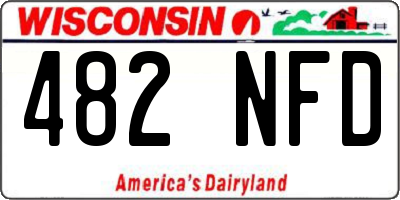 WI license plate 482NFD