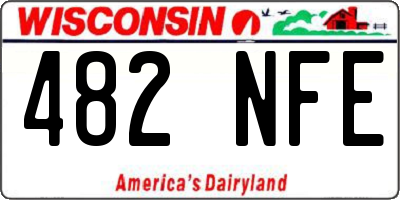 WI license plate 482NFE