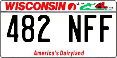 WI license plate 482NFF