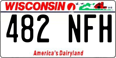 WI license plate 482NFH
