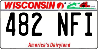 WI license plate 482NFI